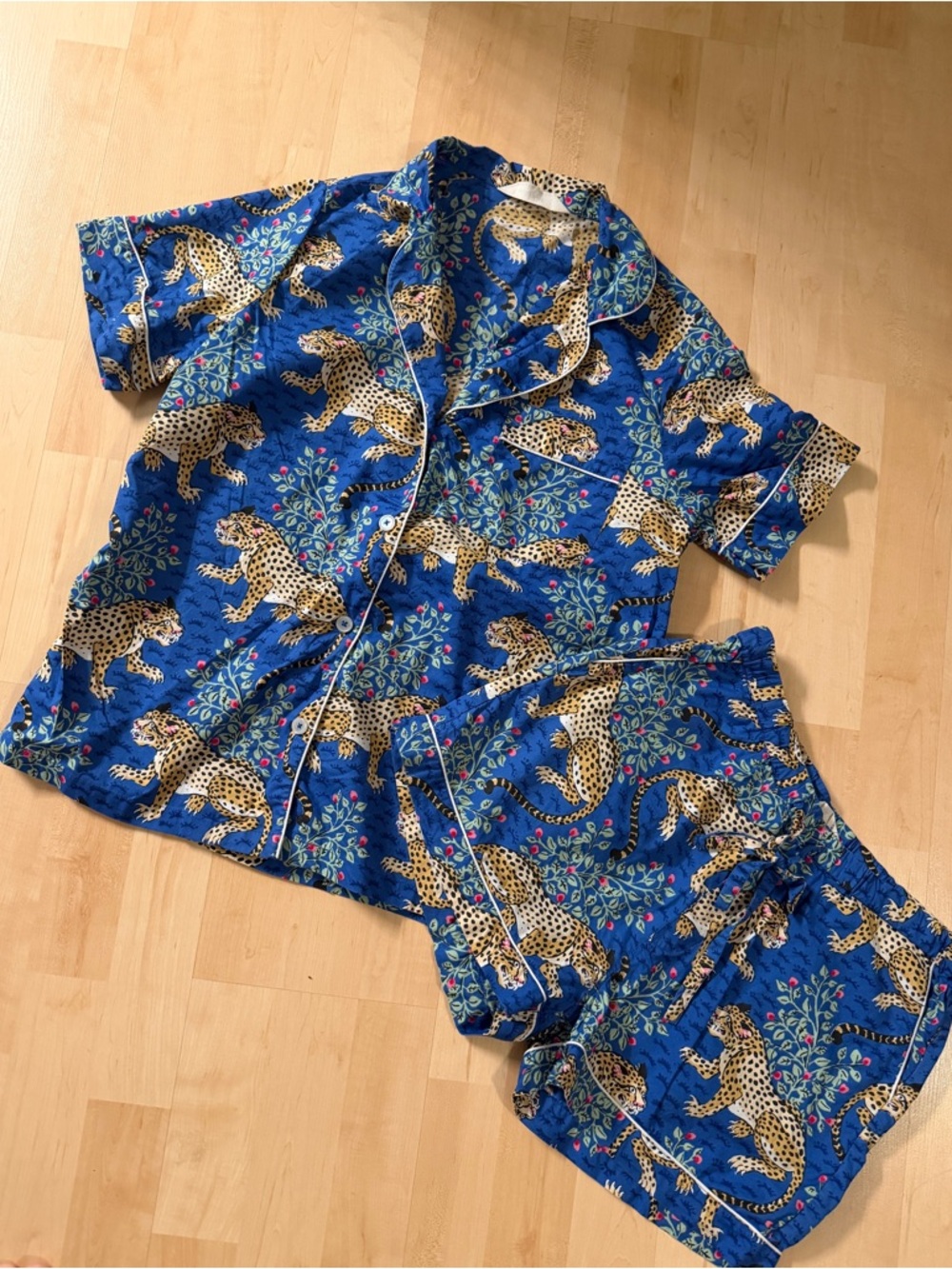 Printfresh Bagheera Short Sleep Set Sapphire Leopard - Small